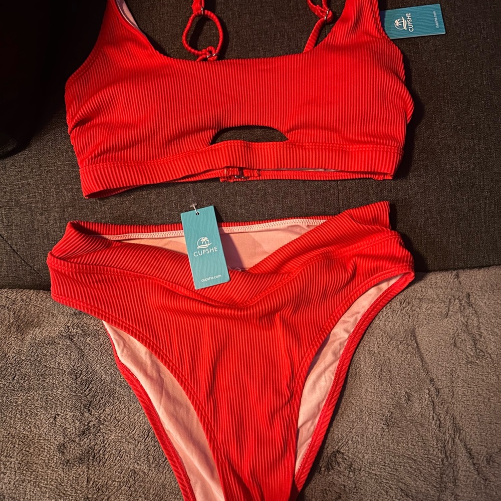 Cupshe Red Bikini Set